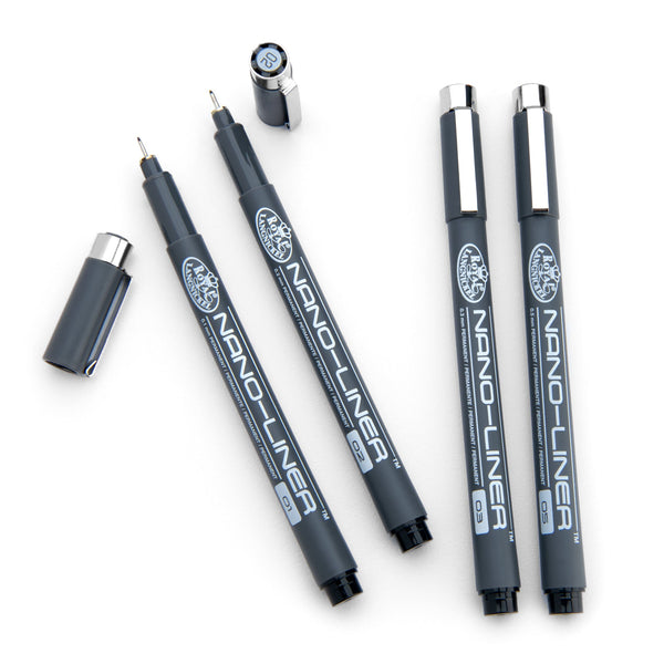 Royal And Langnickel RD701 | Nano-Liner™ 4pc Black Variety Pack