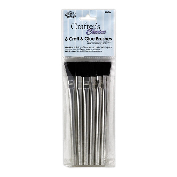 royal and langnickel RD80 | Crafter's Choice™ 6pc Craft & Glue Brush Set