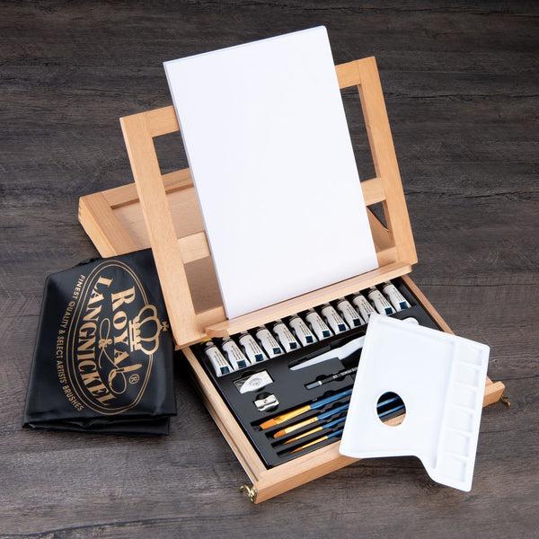 royal and langnickel REA4901 | Essentials™ 27pc Acrylic Painting Travel Easel Art Set