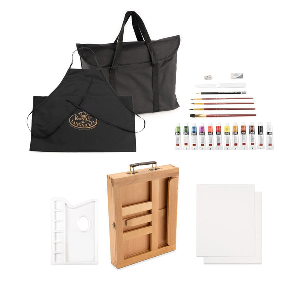 Royal And Langnickel REA4902 | Essentials™ 27pc Watercolor Painting Travel Easel Art Set