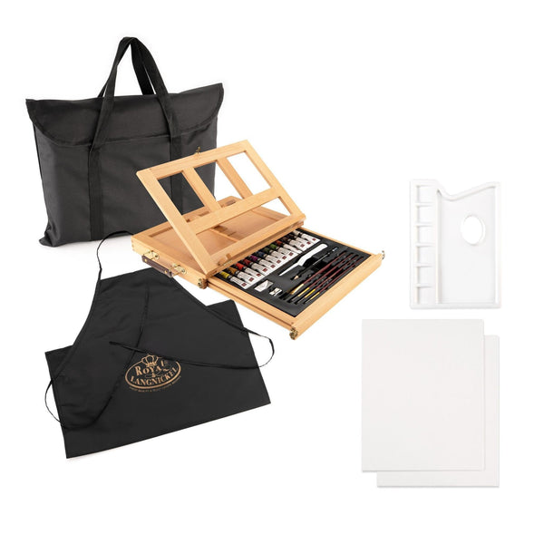 Royal And Langnickel REA4902 | Essentials™ 27pc Watercolor Painting Travel Easel Art Set