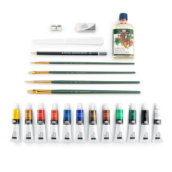 Royal And Langnickel REA4903 | Essentials™ 28pc Oil Painting Travel Easel Art Set
