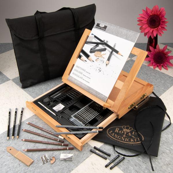 Royal And Langnickel REA4904 | Essentials™ 44pc Sketching Travel Easel Art Set
