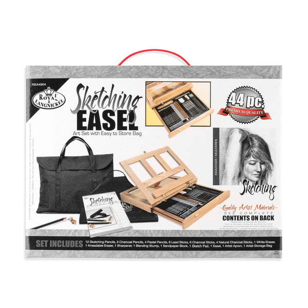 royal and langnickel REA4904 | Essentials™ 44pc Sketching Travel Easel Art Set