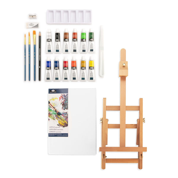 Royal And Langnickel REA5204 | Acrylic Paint H-Frame Easel Art Set - 22pc