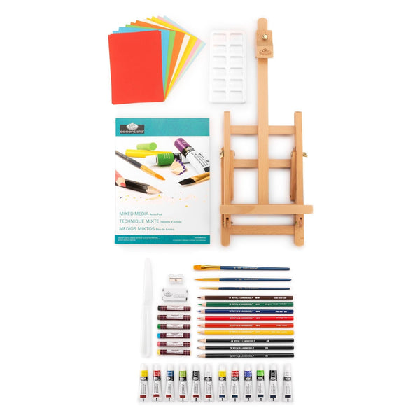 Royal And Langnickel REA5220 | Mixed Media H-Frame Easel Art Set - 52pc