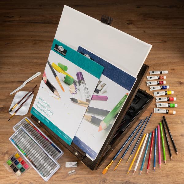 Royal And Langnickel REA5980 | Mixed Media Artist Easel Set - 151pc | Espresso Series