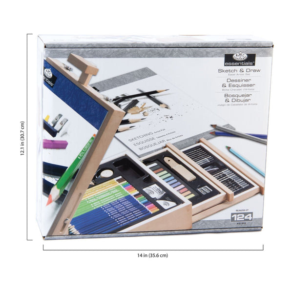 Royal And Langnickel REA6250 | Sketching & Drawing Artist Easel Set - 124pc