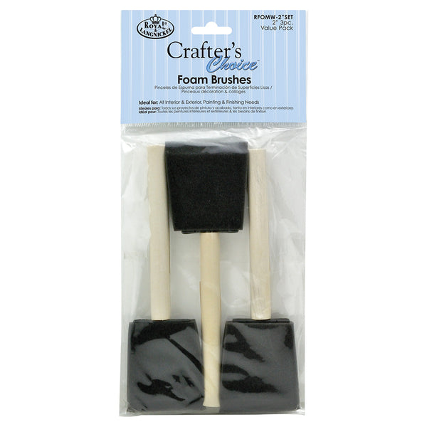 royal and langnickel RFOMW-2"SET | Crafter's Choice™ 3pc 2" Foam Brush Set