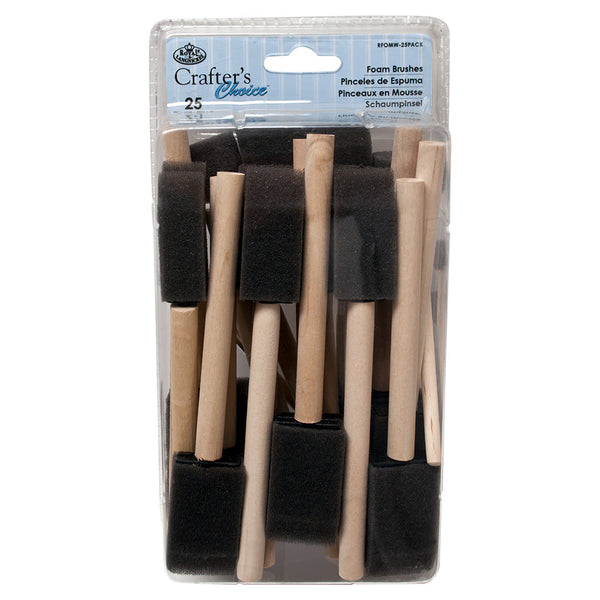 royal and langnickel RFOMW-25 PACK | Crafter's Choice™ 25pc Foam Brush Set