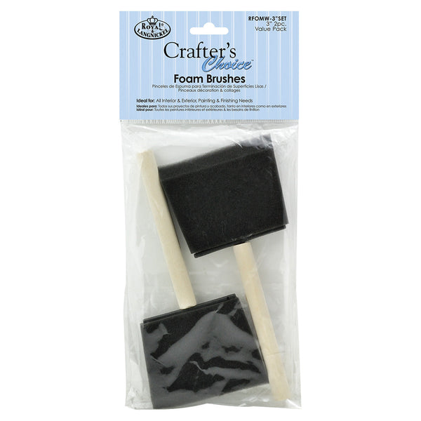 royal and langnickel RFOMW-3"SET | Crafter's Choice™ 2pc 3" Foam Brush Set