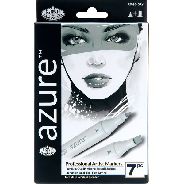 royal and langnickel RM-904GRY | Azure™ 7pc Grayscale Color Marker Set royal and langnickel RM-904GRY | Azure™ 7pc Grayscale Color Marker Set