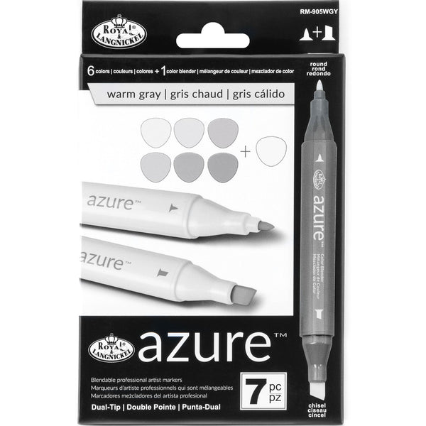 royal and langnickel RM-905WGY | Azure™ 7pc Warm Gray Color Marker Set royal and langnickel RM-905WGY | Azure™ 7pc Warm Gray Color Marker Set