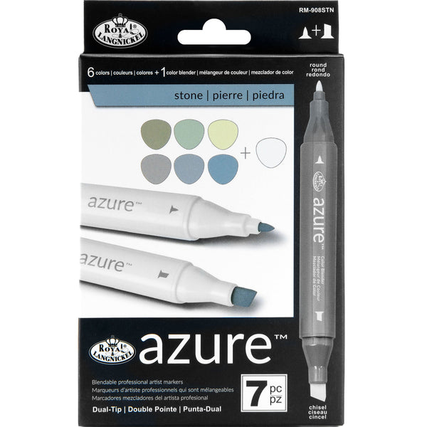 royal and langnickel RM-908STN | Azure™ 7pc Stone Color Marker Set