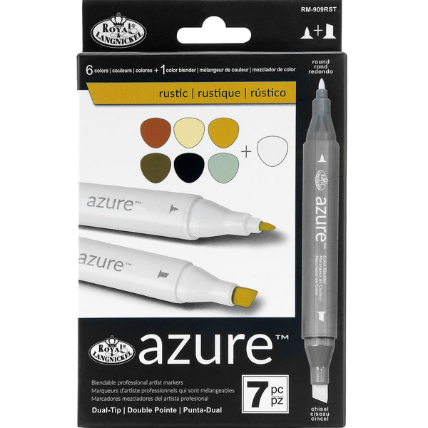 royal and langnickel RM-909RST | Azure™ 7pc Rustic Color Marker Set