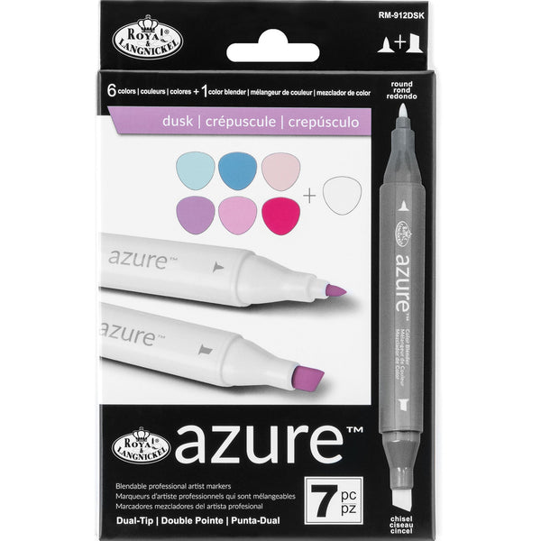royal and langnickel RM-912DSK | Azure™ 7pc Dusk Color Marker Set