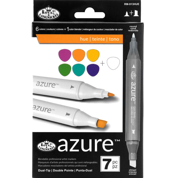 royal and langnickel RM-913HUE | Azure™ 7pc Hue Color Marker Set