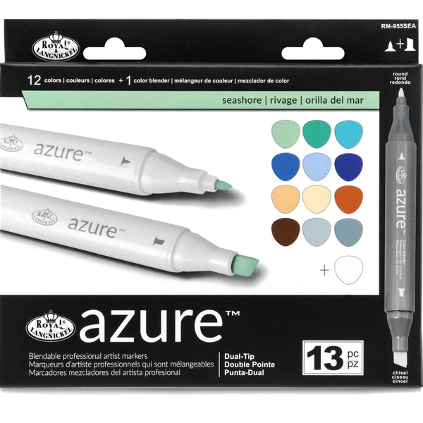 royal and langnickel RM-955SEA | Azure™ 13pc Seashore Color Marker Set