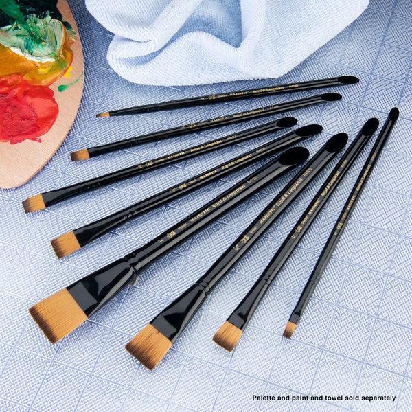 Royal And Langnickel RMAJ-303 | Majestic™ Standard Handle 8pc Flat/Shader Brush Set