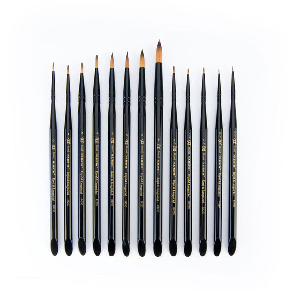Royal And Langnickel RMAJ-304 | Majestic™ 13pc Standard Handle Acrylic & Watercolor Round Brush Set