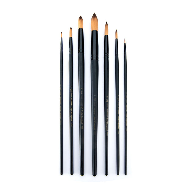 Royal And Langnickel RMAJ-401 | Majestic™ 7pc Long Handle Acrylic & Oil Round Brush Set