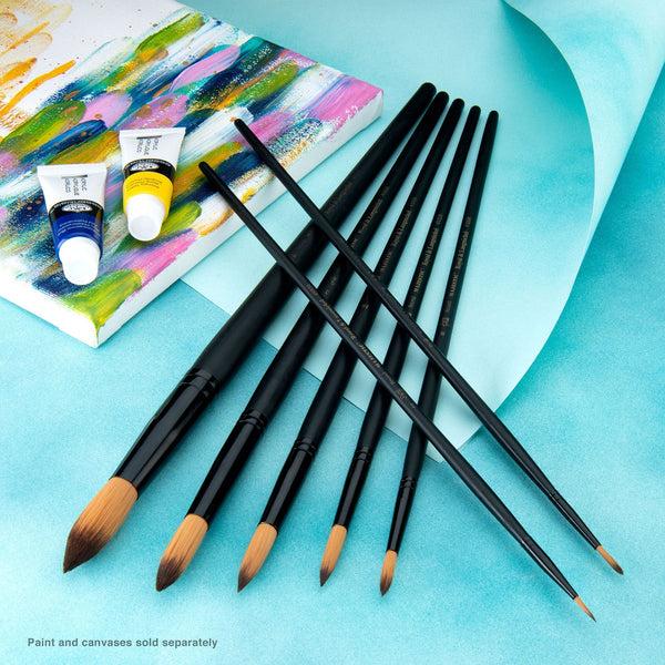 Royal And Langnickel RMAJ-401 | Majestic™ 7pc Long Handle Acrylic & Oil Round Brush Set