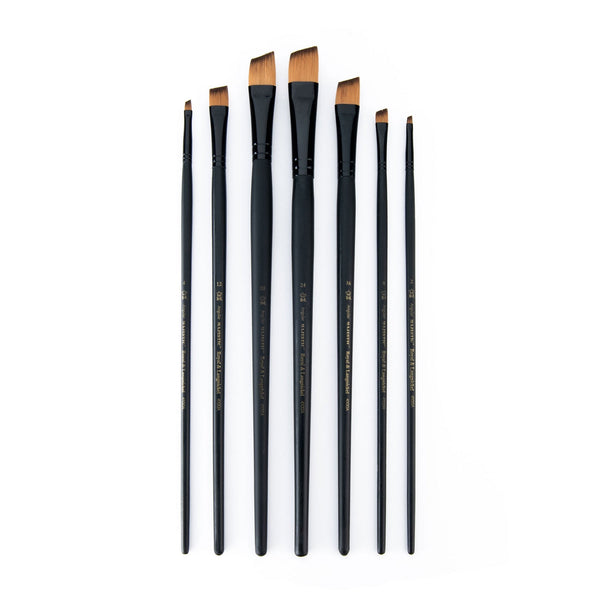Royal And Langnickel RMAJ-404 | Majestic™ 7pc Long Handle Angular Brush Set