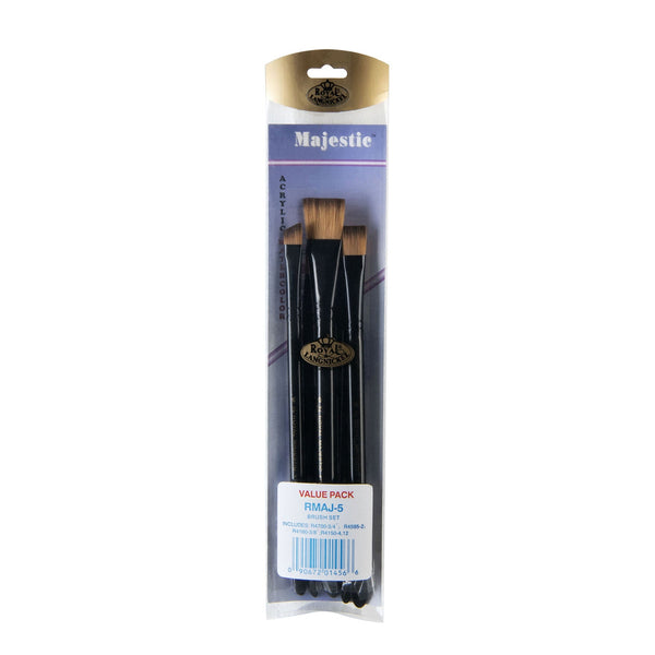 royal and langnickel RMAJ-5 | Majestic™ 5pc Standard Handle Variety Brush Set