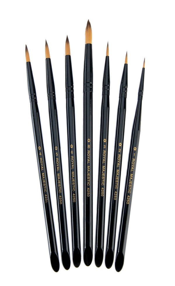 royal and langnickel RMAJ-ROUND | Majestic™ 7pc Round Brush Set
