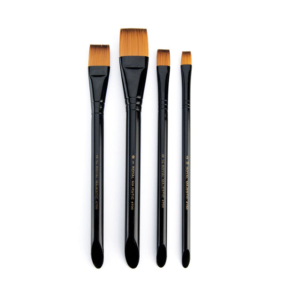 Royal And Langnickel RMAJ-WASH | Majestic™ Standard Handle 4pc Glaze/Wash Brush Set