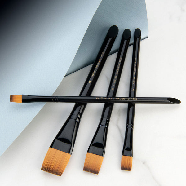 Royal And Langnickel RMAJ-WASH | Majestic™ Standard Handle 4pc Glaze/Wash Brush Set