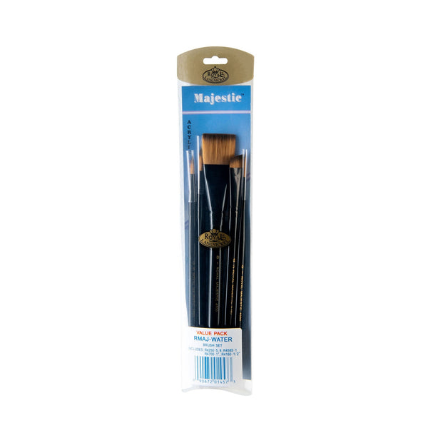 royal and langnickel RMAJ-WATER | Majestic™ Standard Handle 4pc Watercolor Brush Set
