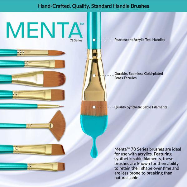 Royal And Langnickel RMEN-SET781 | Menta™ 5pc Synthetic Sable Variety Acrylic Brush Set 781
