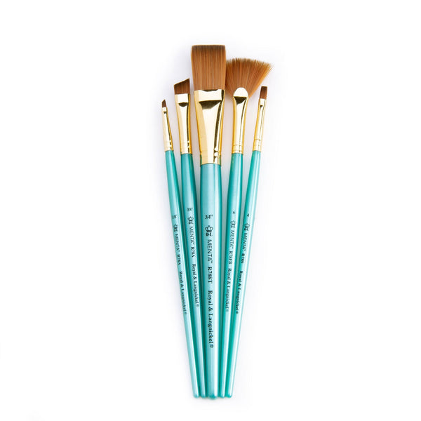 Royal And Langnickel RMEN-SET783 | Menta™ 5pc Synthetic Sable Variety Acrylic Brush Set 783