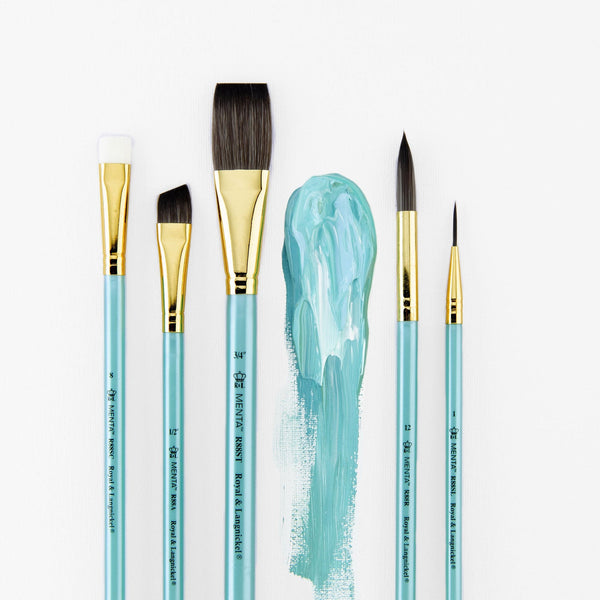 Royal And Langnickel RMEN-SET881 | Menta™ 5pc Synthetic Squirrel Variety Watercolor Brush Set 881