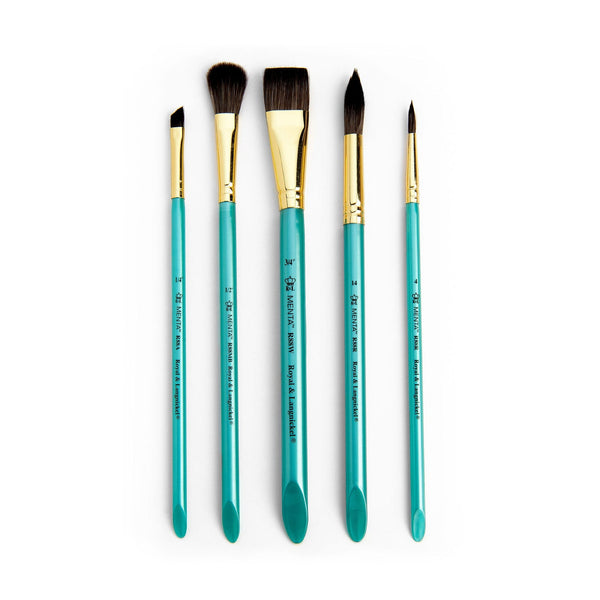 Royal And Langnickel RMEN-SET882 | Menta™ 5pc Synthetic Squirrel Variety Watercolor Brush Set 882