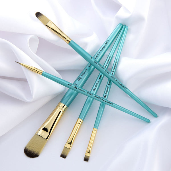 Royal And Langnickel RMEN-SET981 | Menta™ 5pc Synthetic Blend Variety Acrylic Brush Set 981