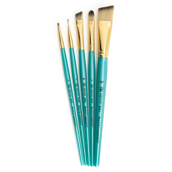 Royal And Langnickel RMEN-SET982 | Menta™ 5pc Synthetic Blend Variety Acrylic Brush Set 982