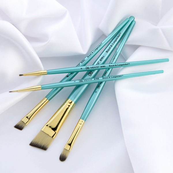 Royal And Langnickel RMEN-SET982 | Menta™ 5pc Synthetic Blend Variety Acrylic Brush Set 982