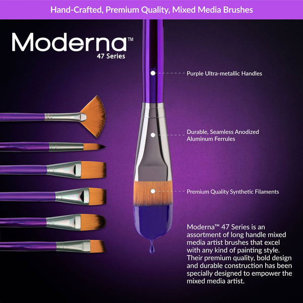 Royal And Langnickel RMOD-SET471 | Moderna™ 5pc All Media Variety Brush Set 471