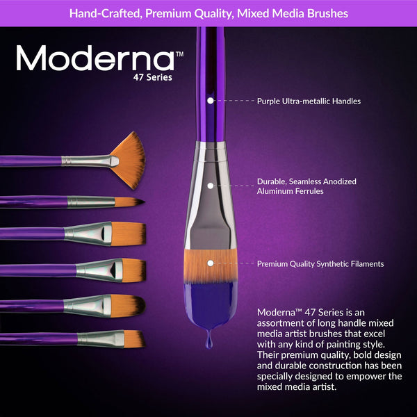 Royal And Langnickel RMOD-SET472 | Moderna™ 5pc All Media Variety Brush Set 472
