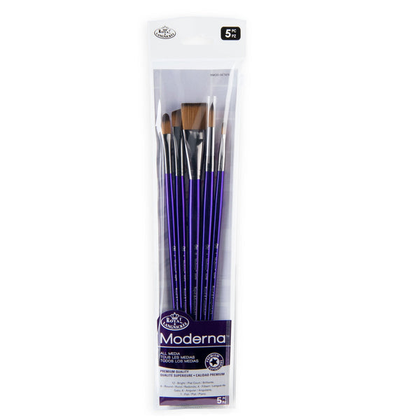 royal and langnickel RMOD-SET475 | Moderna™ 5pc All Media Variety Brush Set 475