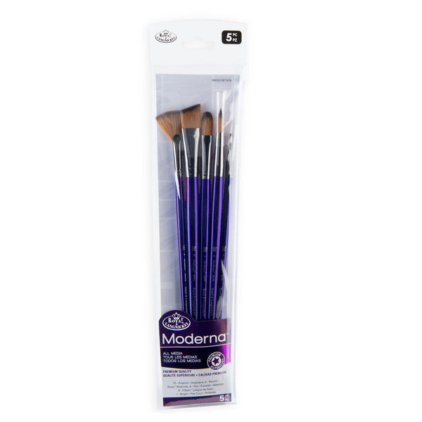 royal and langnickel RMOD-SET476 | Moderna™ 5pc All Media Variety Brush Set 476
