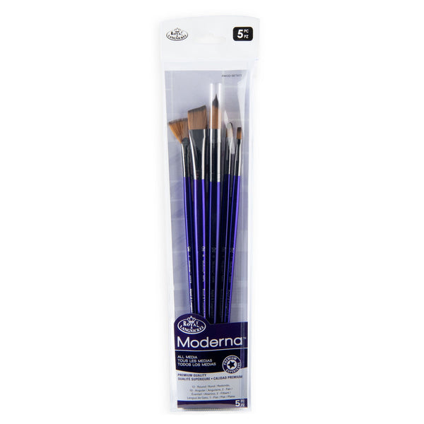 royal and langnickel RMOD-SET477 | Moderna™ 5pc All Media Variety Brush Set 477