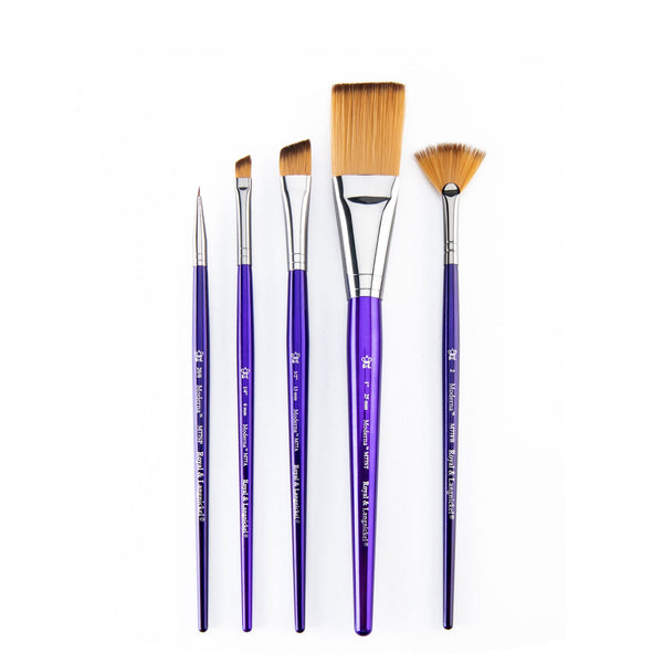 Royal And Langnickel RMOD-SET771 | Moderna™ 5pc All Media Variety Brush Set 771