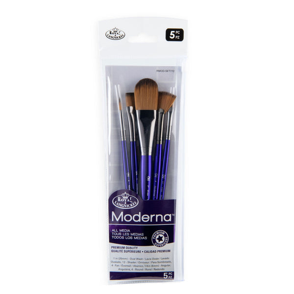 royal and langnickel RMOD-SET772 | Moderna™ 5pc All Media Variety Brush Set 772