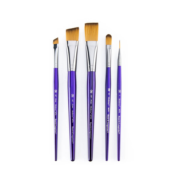 Royal And Langnickel RMOD-SET773 | Moderna™ 5pc All Media Variety Brush Set 773