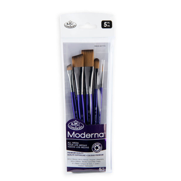 royal and langnickel RMOD-SET773 | Moderna™ 5pc All Media Variety Brush Set 773