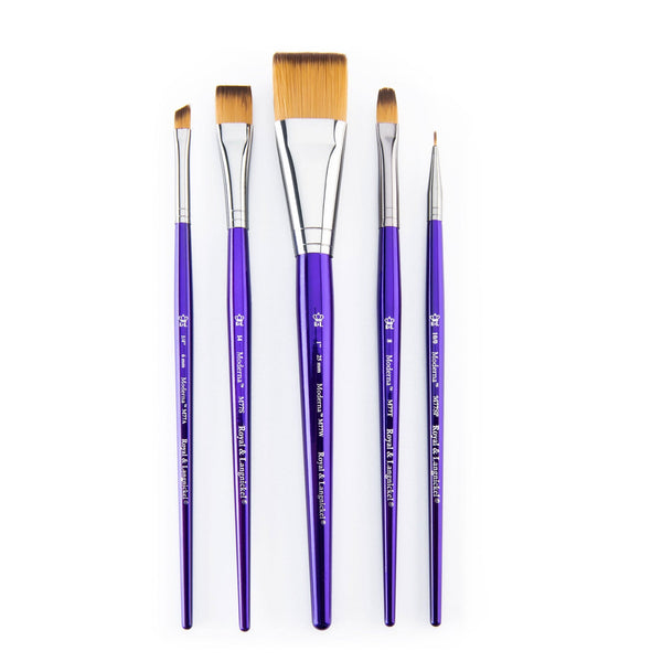 Royal And Langnickel RMOD-SET774 | Moderna™ 5pc All Media Variety Brush Set 774