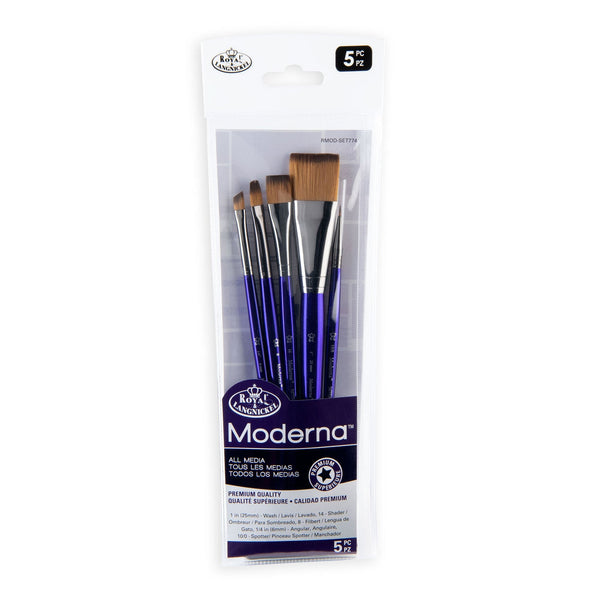 royal and langnickel RMOD-SET774 | Moderna™ 5pc All Media Variety Brush Set 774